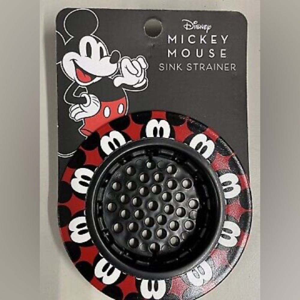 NEW! DISNEY MICKEY MOUSE SINK STRAINER BLACK MICKEY MOUSE SINK PLASTIC STRAINER